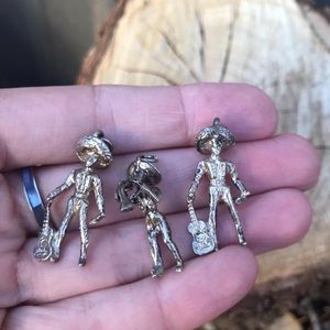 925 silver charm pendants vintage Mexican band figures for necklace or bracelet